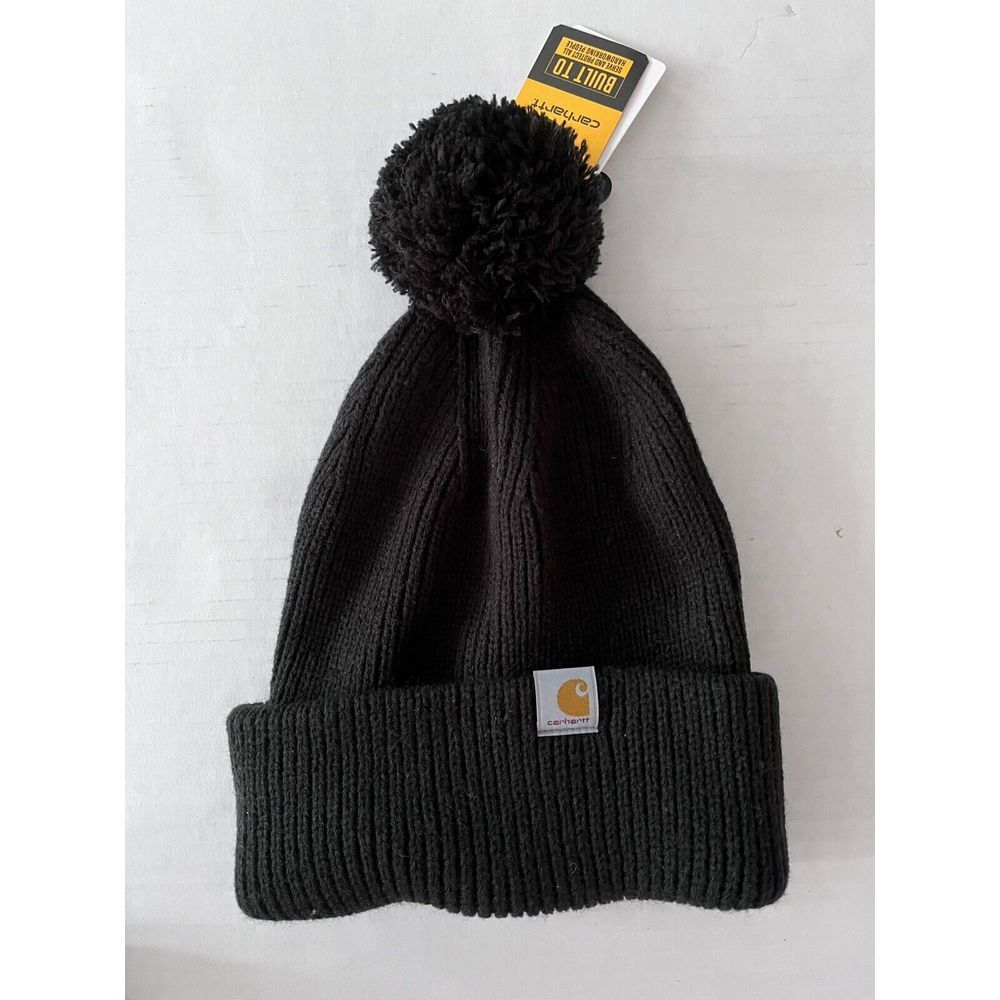 Carhartt Pom Pom Beanie-women's-black New
